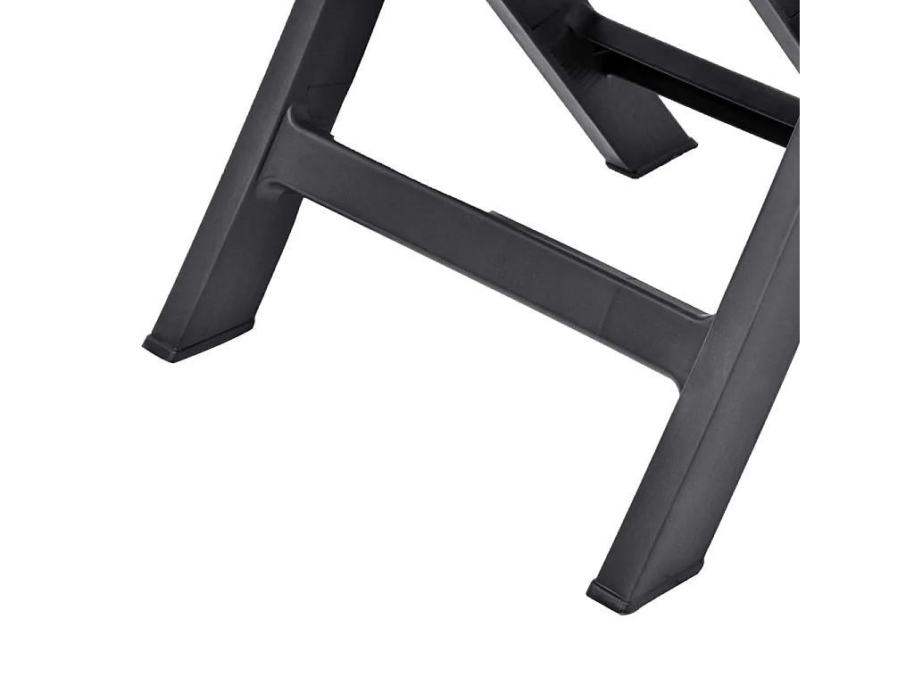 Chaises de jardin pliables lot de 2 Plastique Anthracite