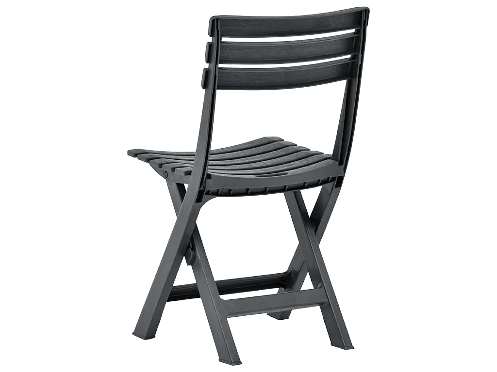 Chaises de jardin pliables lot de 2 Plastique Anthracite