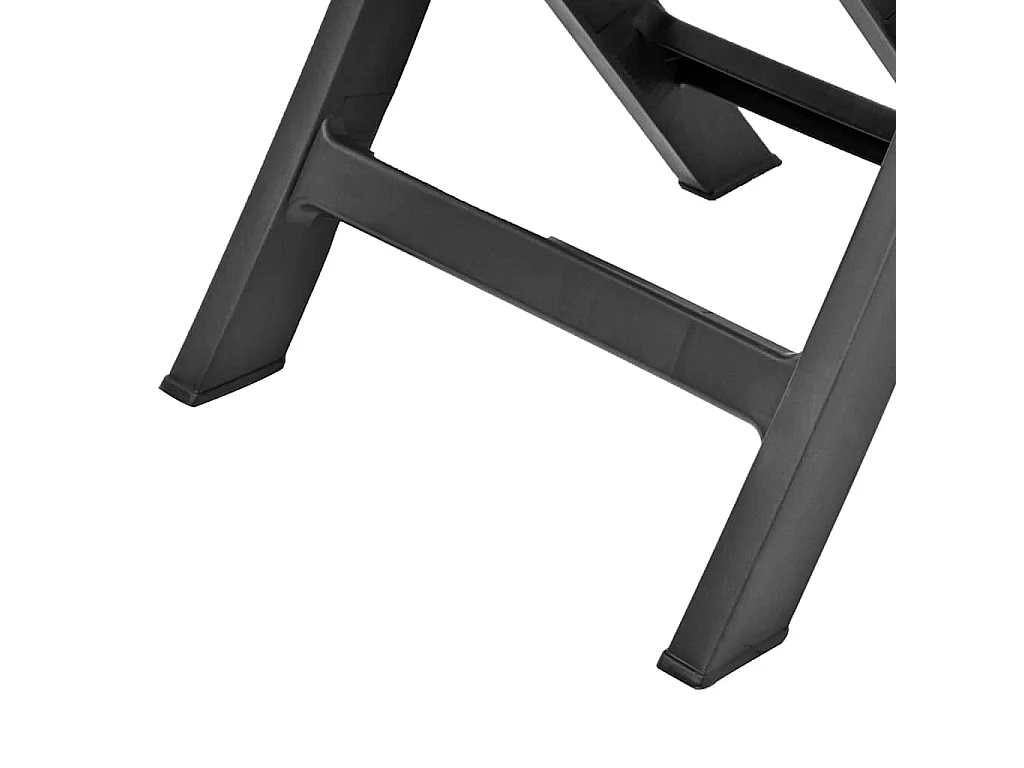 Klappstühle, 2 Stück, Kunststoff, Anthrazit