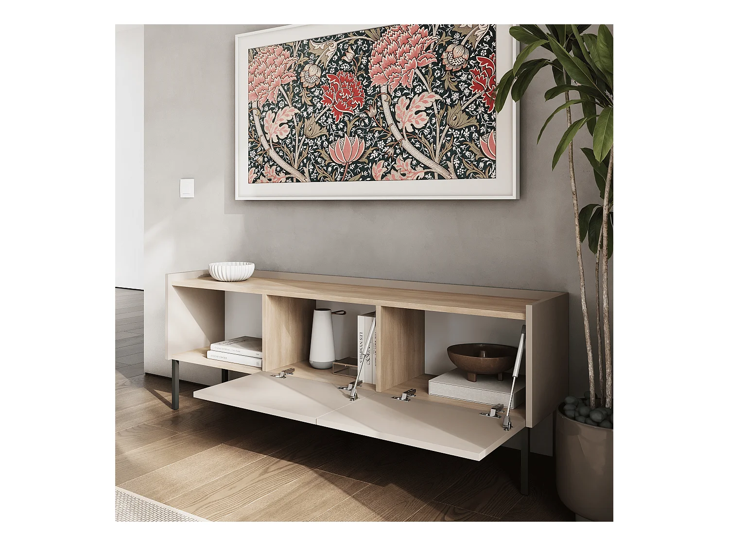 Meuble TV 150 cm Banc Télé Banc pour Salon