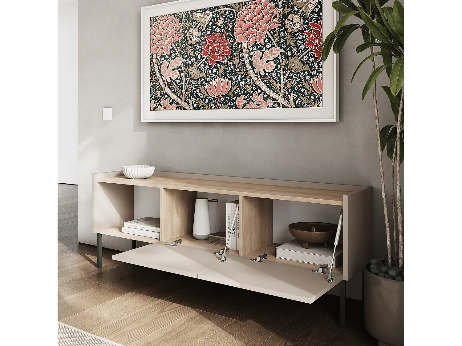 Mueble TV 150 cm Banco de TV Banco para Salón