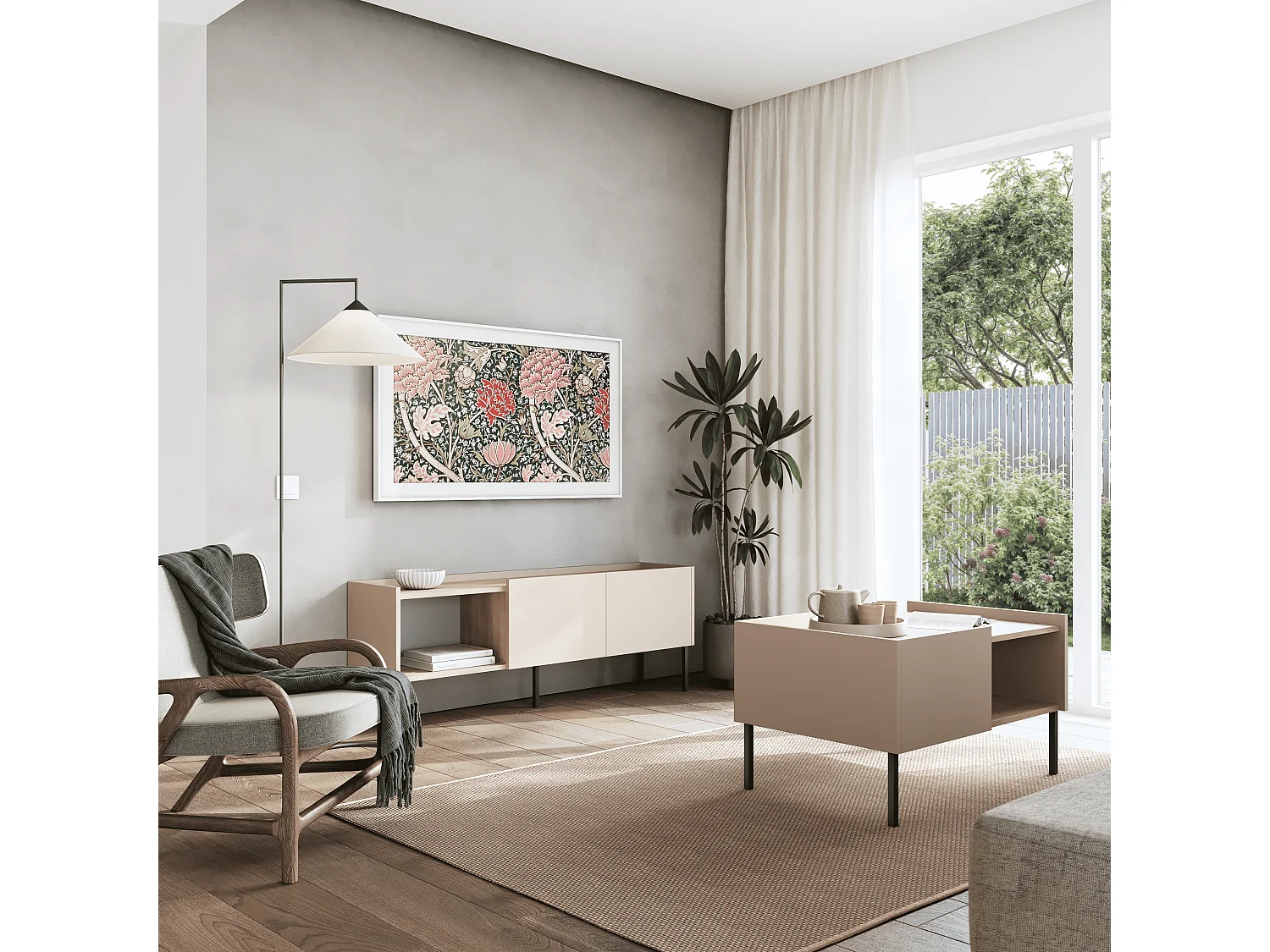 Mueble TV 150 cm Banco de TV Banco para Salón