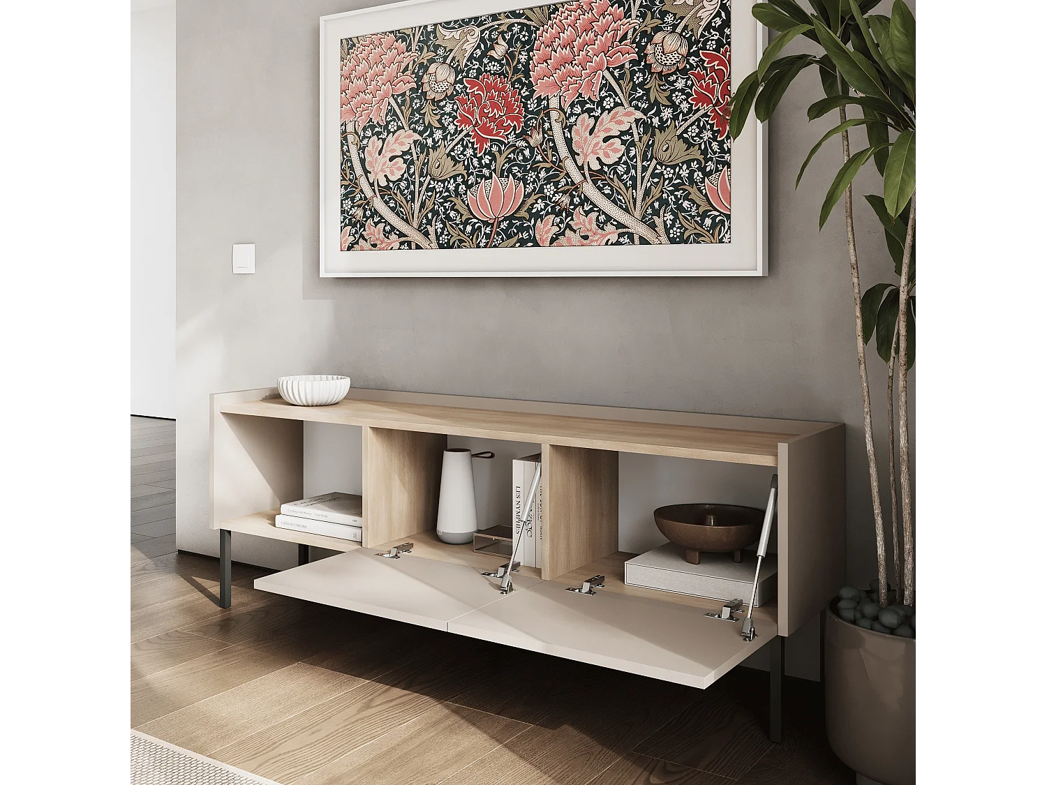 Mueble TV 150 cm Banco de TV Banco para Salón