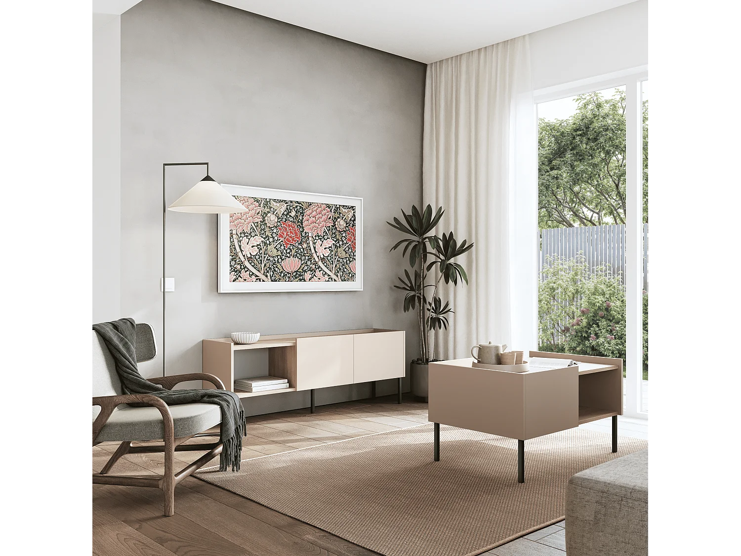 Mueble TV 150 cm Banco de TV Banco para Salón