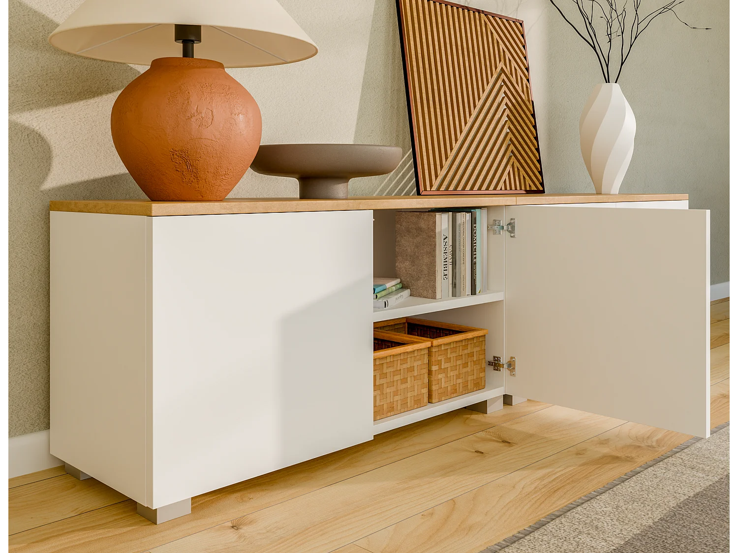 TV-Möbel 180 cm TV-Bank Fernsehbank für Wohnzimmer