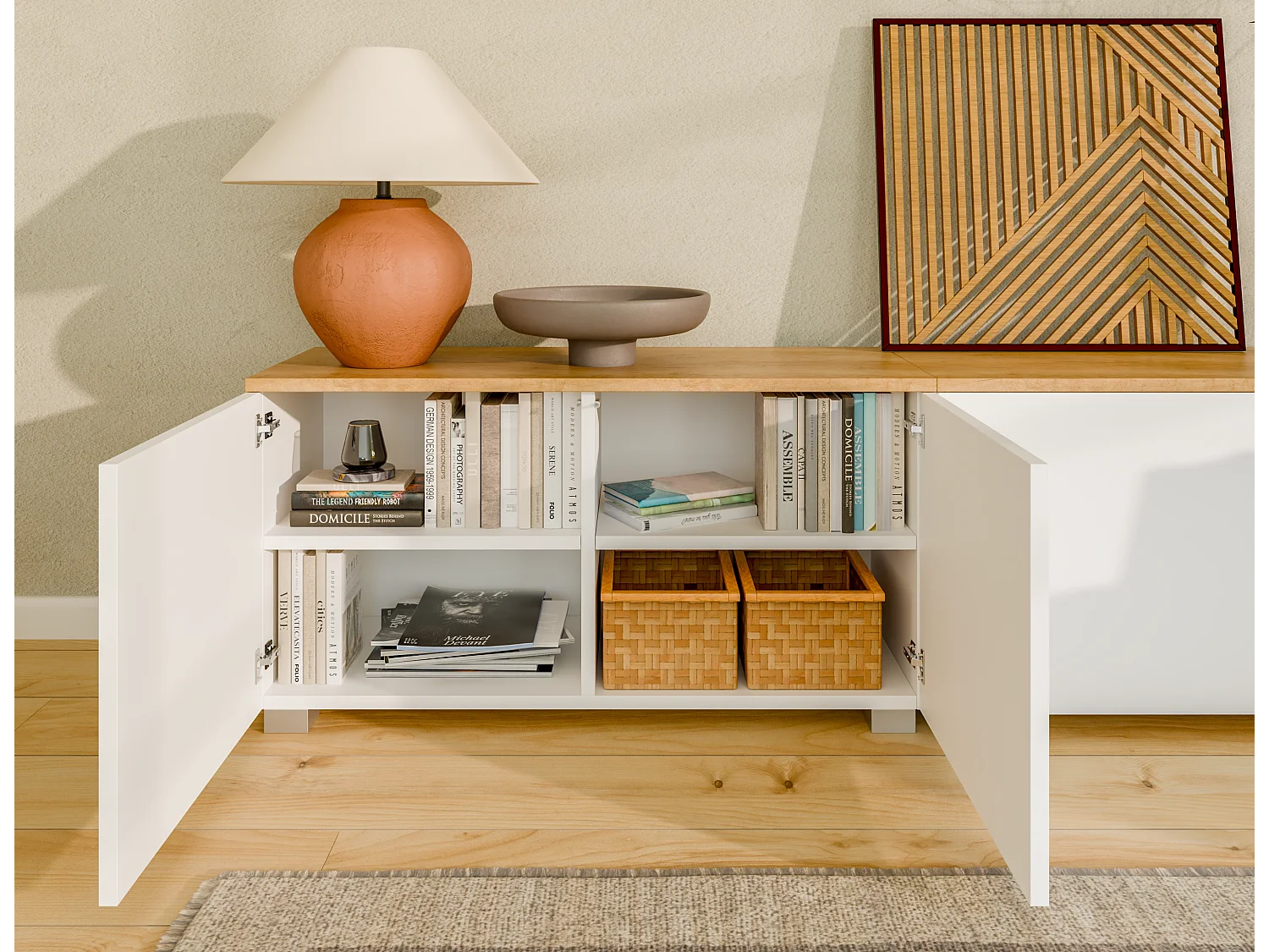 TV-Möbel 180 cm TV-Bank Fernsehbank für Wohnzimmer