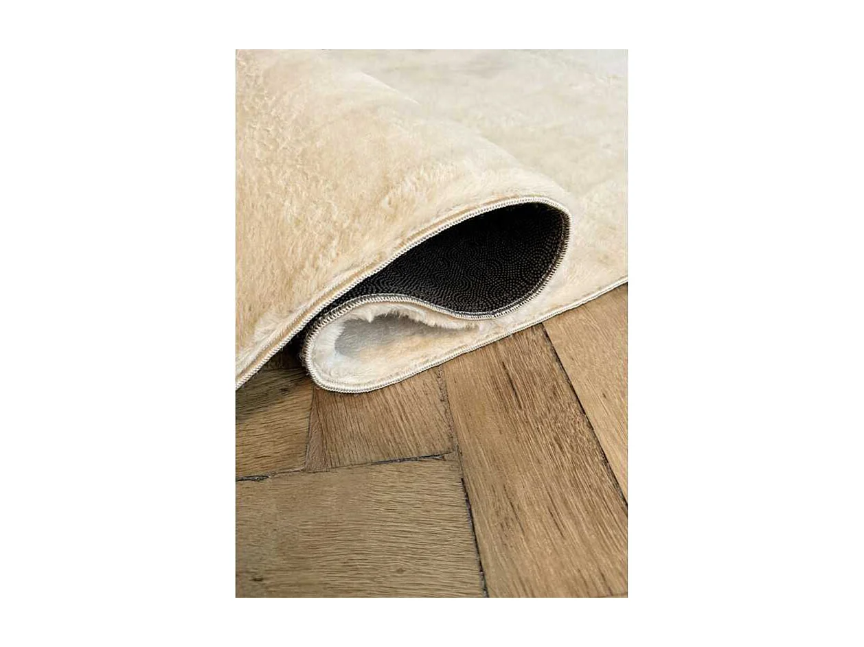 Tapis doux fourrure uni - LAPONIE 01 Beige 300*400
