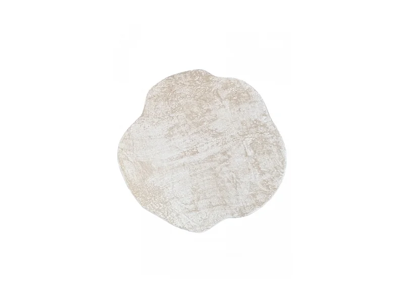 Tapis doux fourrure forme - LAPONIE 02 Beige 120*120