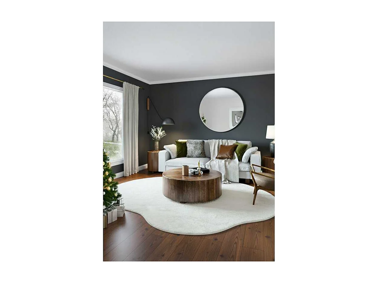 Tapis doux fourrure forme - LAPONIE 02 Crème 120*120