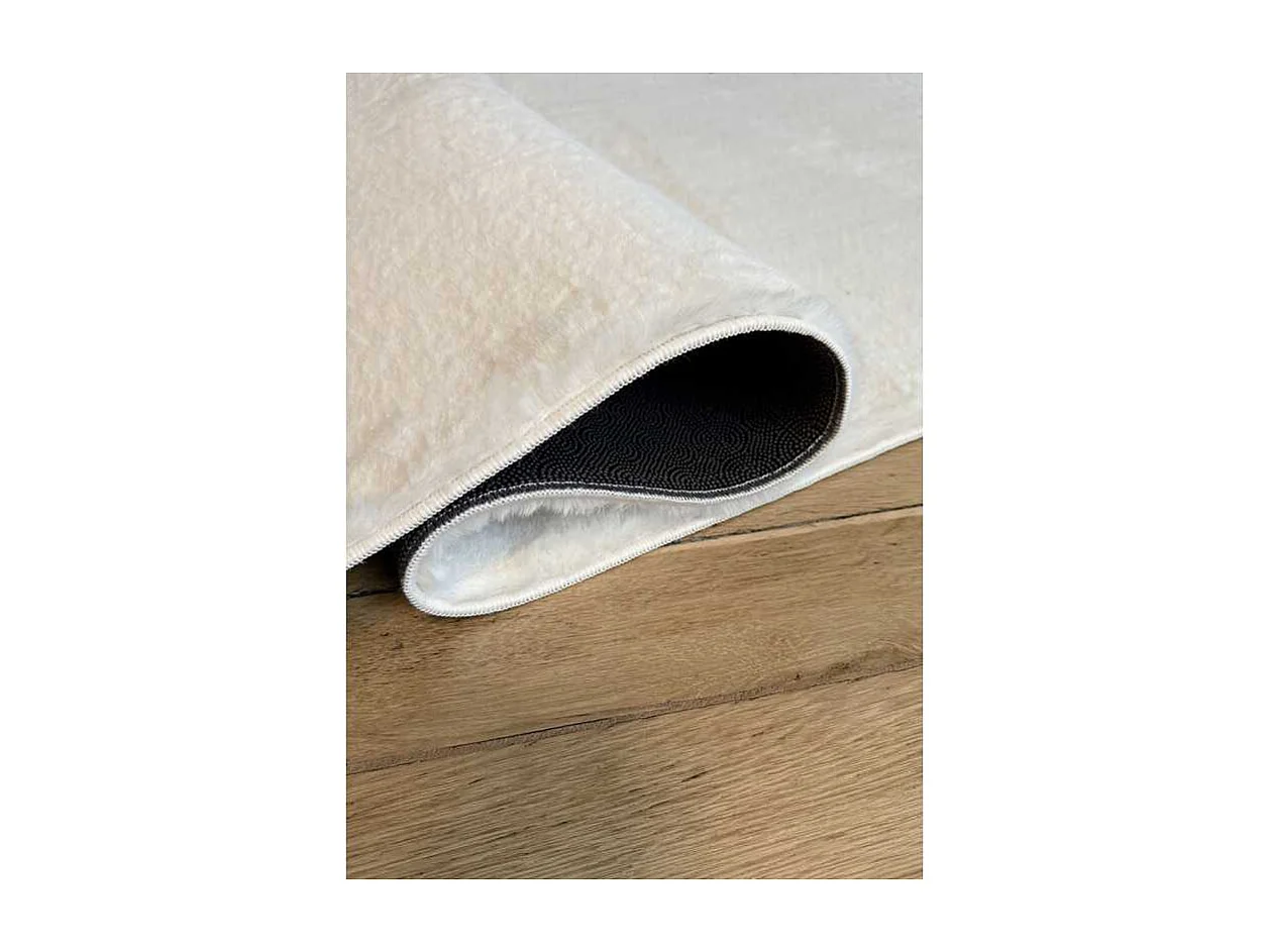 Tapis doux fourrure forme - LAPONIE 02 Crème 120*120