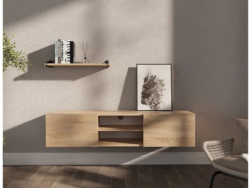 Meuble TV 140 cm Banc Télé Banc pour Salon