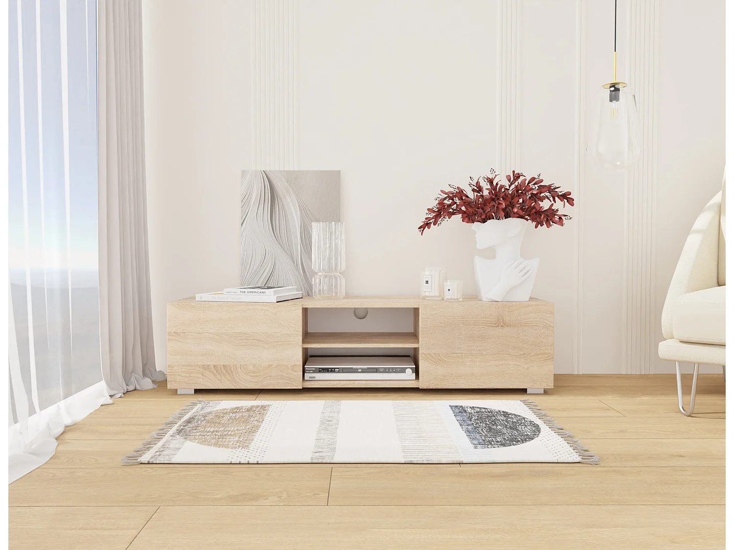 Meuble TV 140 cm Banc Télé Banc pour Salon