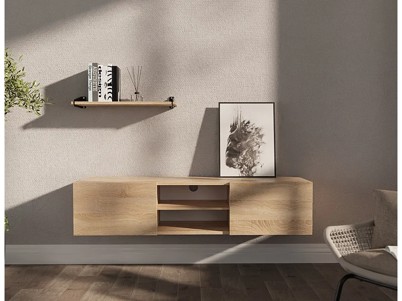 Meuble TV 140 cm Banc Télé Banc pour Salon