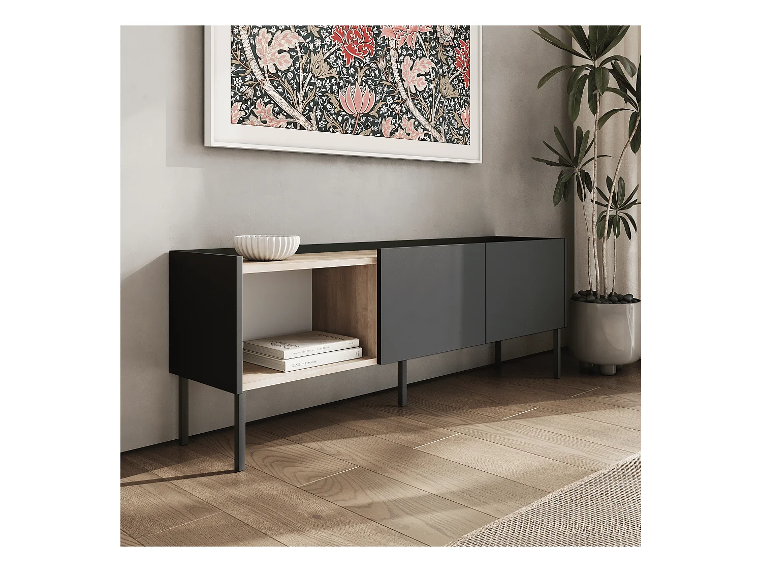 Meuble TV 150 cm Banc Télé Banc pour Salon