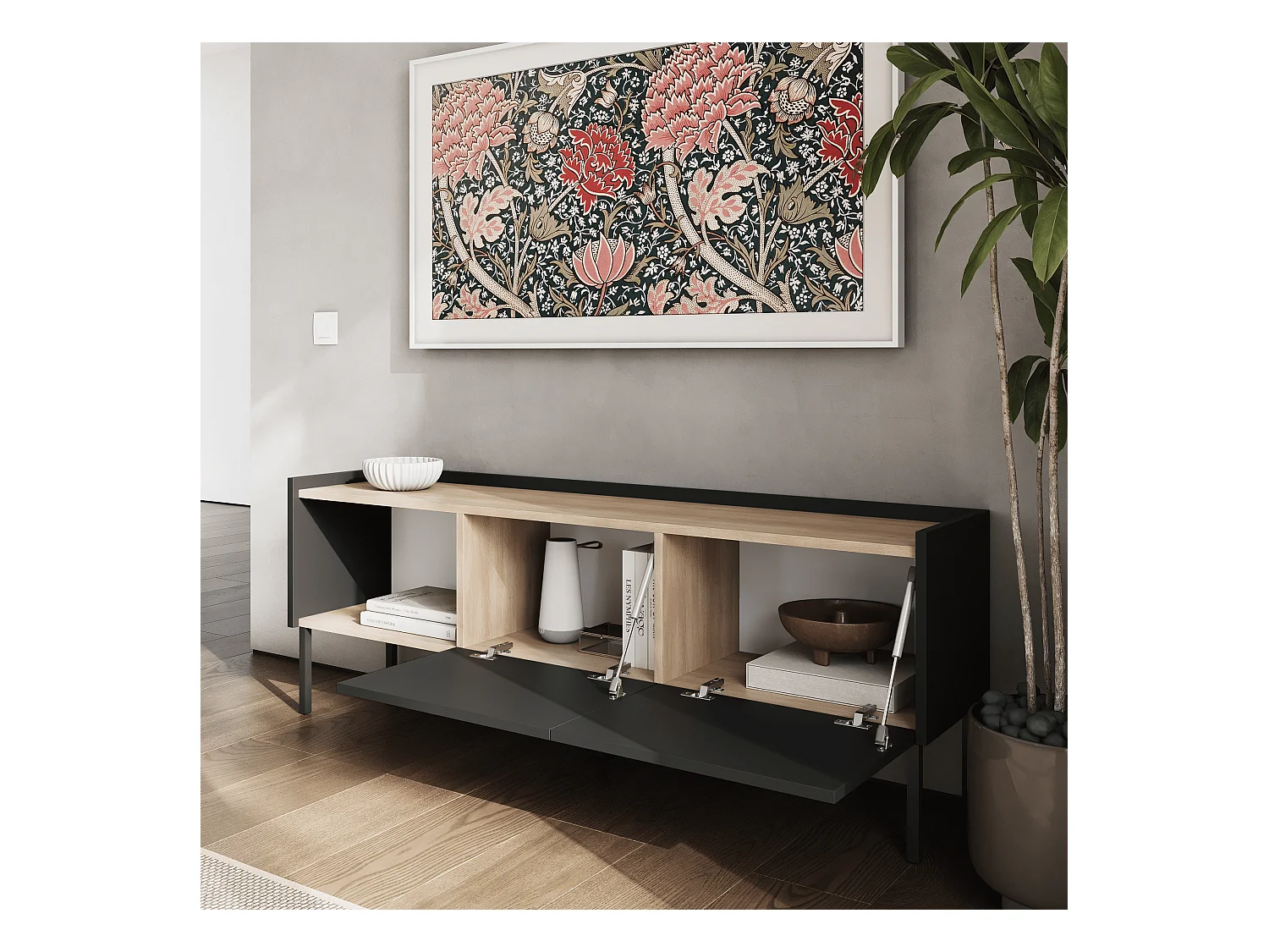 Meuble TV 150 cm Banc Télé Banc pour Salon