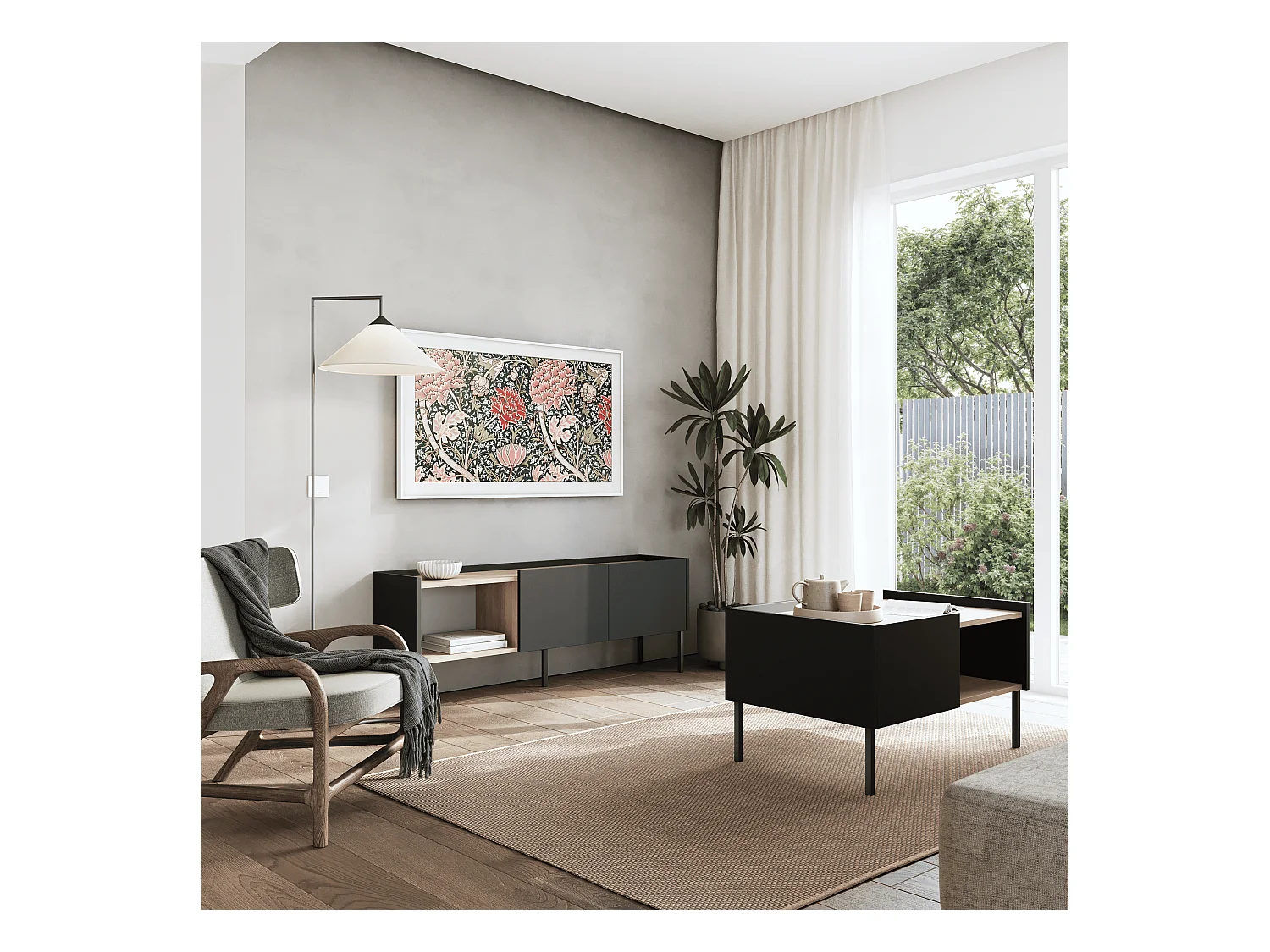 Meuble TV 150 cm Banc Télé Banc pour Salon