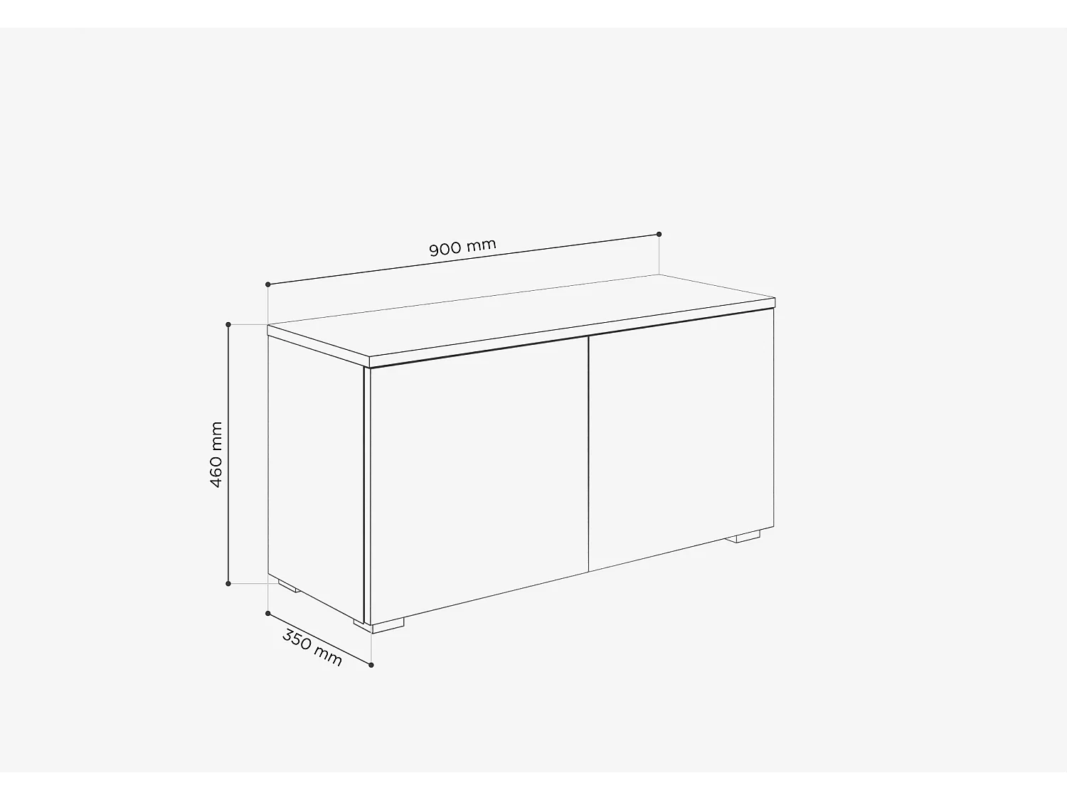 Meuble TV 90 cm Banc Télé Banc pour Salon