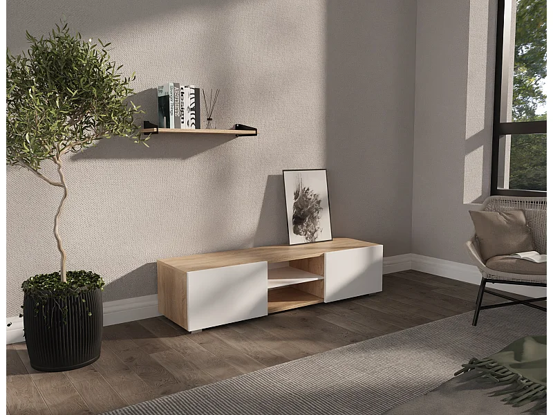 Meuble TV 140 cm Banc Télé Banc pour Salon