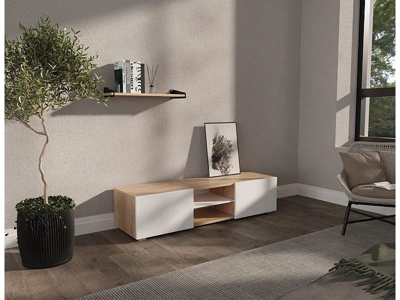 Meuble TV 140 cm Banc Télé Banc pour Salon