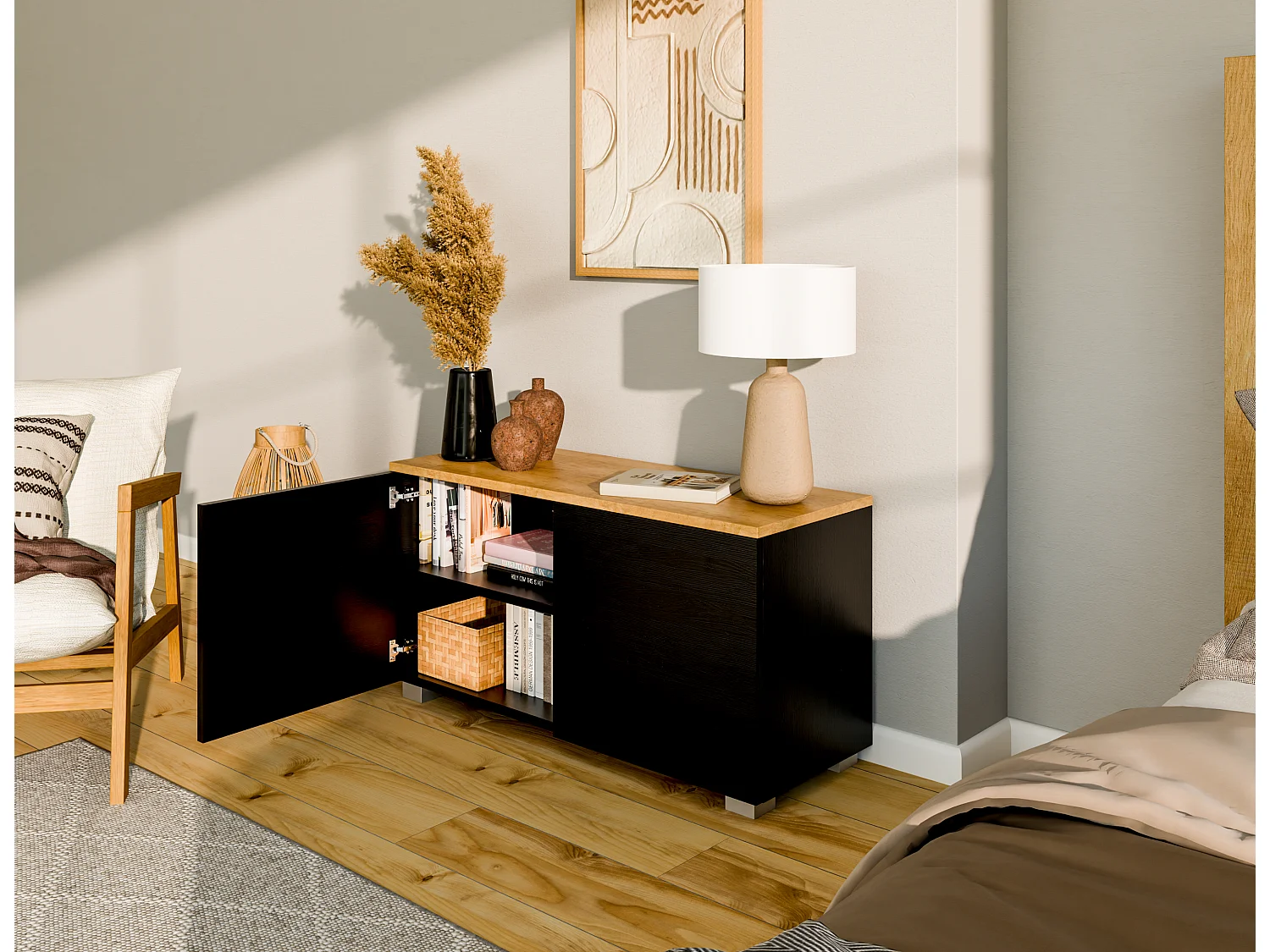 Meuble TV 90 cm Banc Télé Banc pour Salon