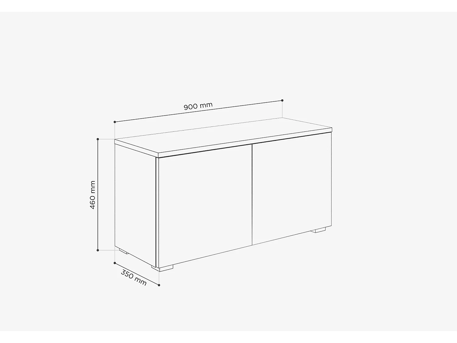Meuble TV 90 cm Banc Télé Banc pour Salon