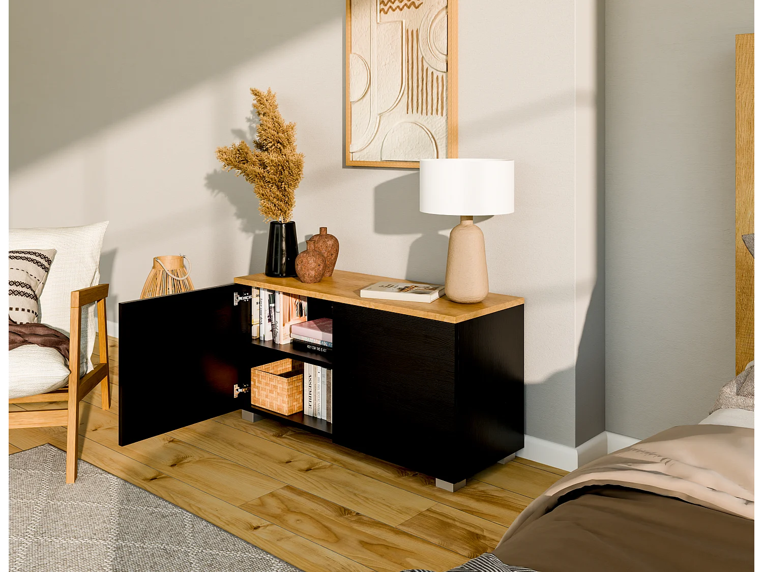 Meuble TV 90 cm Banc Télé Banc pour Salon