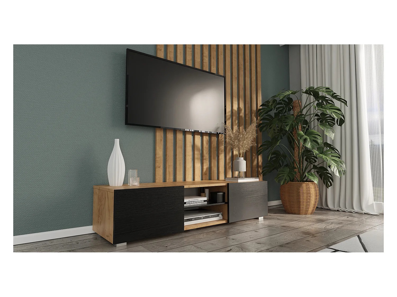 Meuble TV 140 cm Banc Télé Banc pour Salon