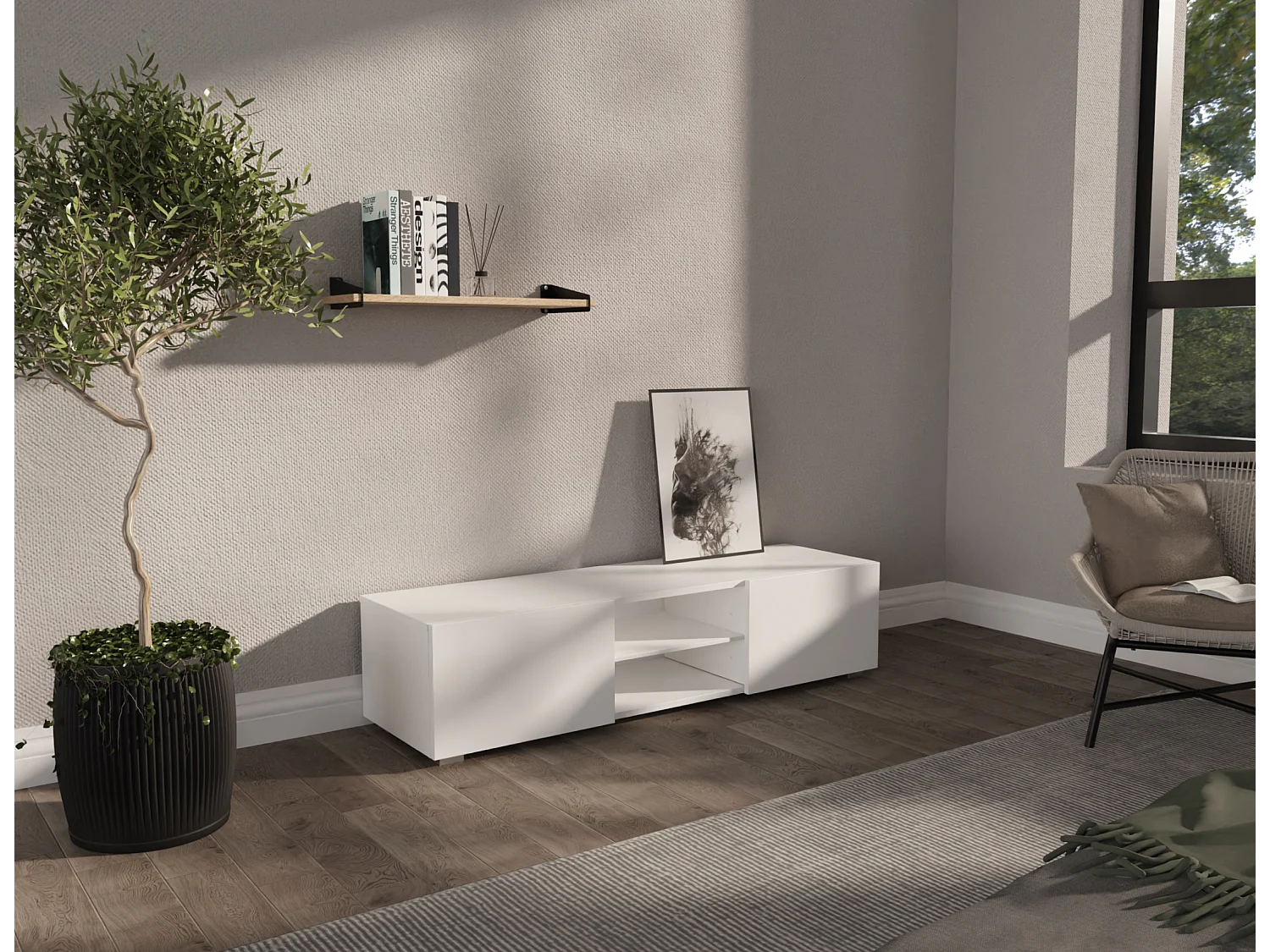 TV‑Schrank AURA 140 cm – Modernes Design fürs Wohnzimmer