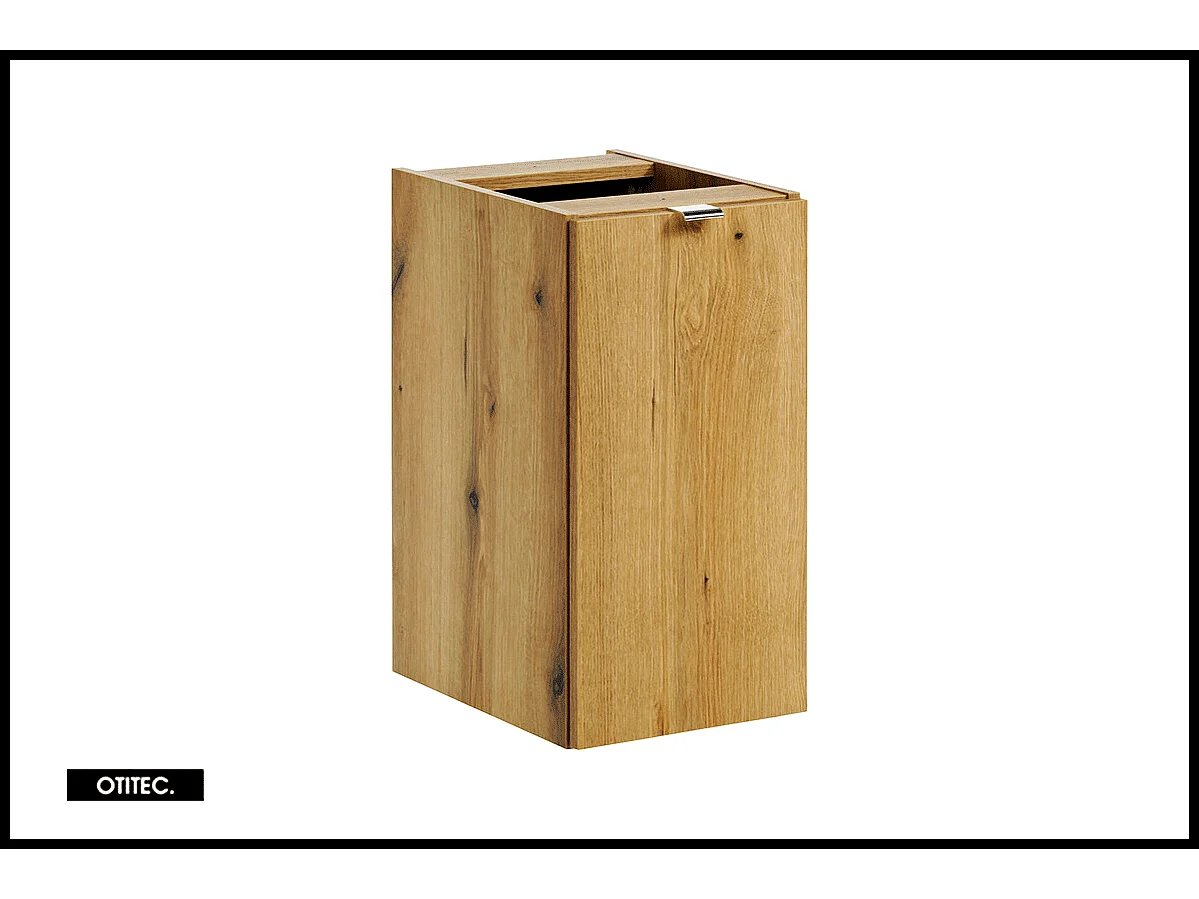 Ensemble de meuble de salle de bain - 140 cm - Oak/Blanc - avec plan - avec colonne - 4 tiroirs - VOLTA Oak