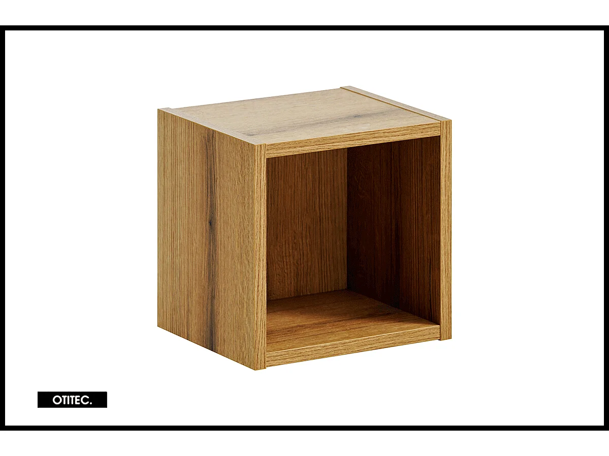 Ensemble de meuble de salle de bain - 90 cm - Oak - avec plan - avec colonne - 2 tiroirs - VOLTA Oak