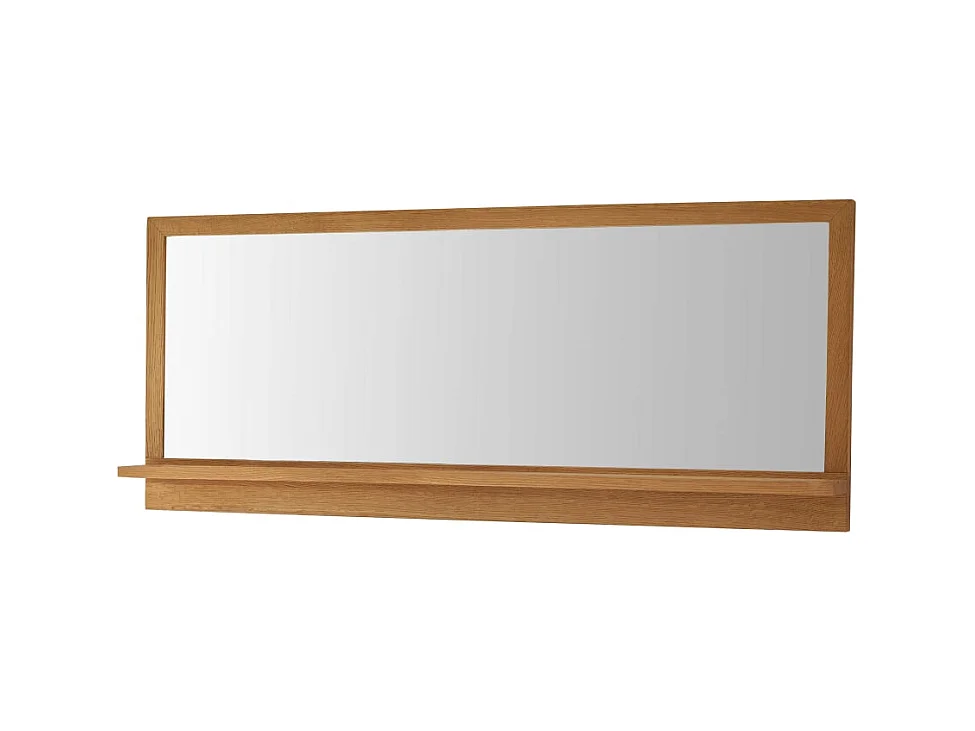 Spiegel mit Rahmen aus Eichenholz Wandspiegel Badezimmerspiegel 120x50 cm