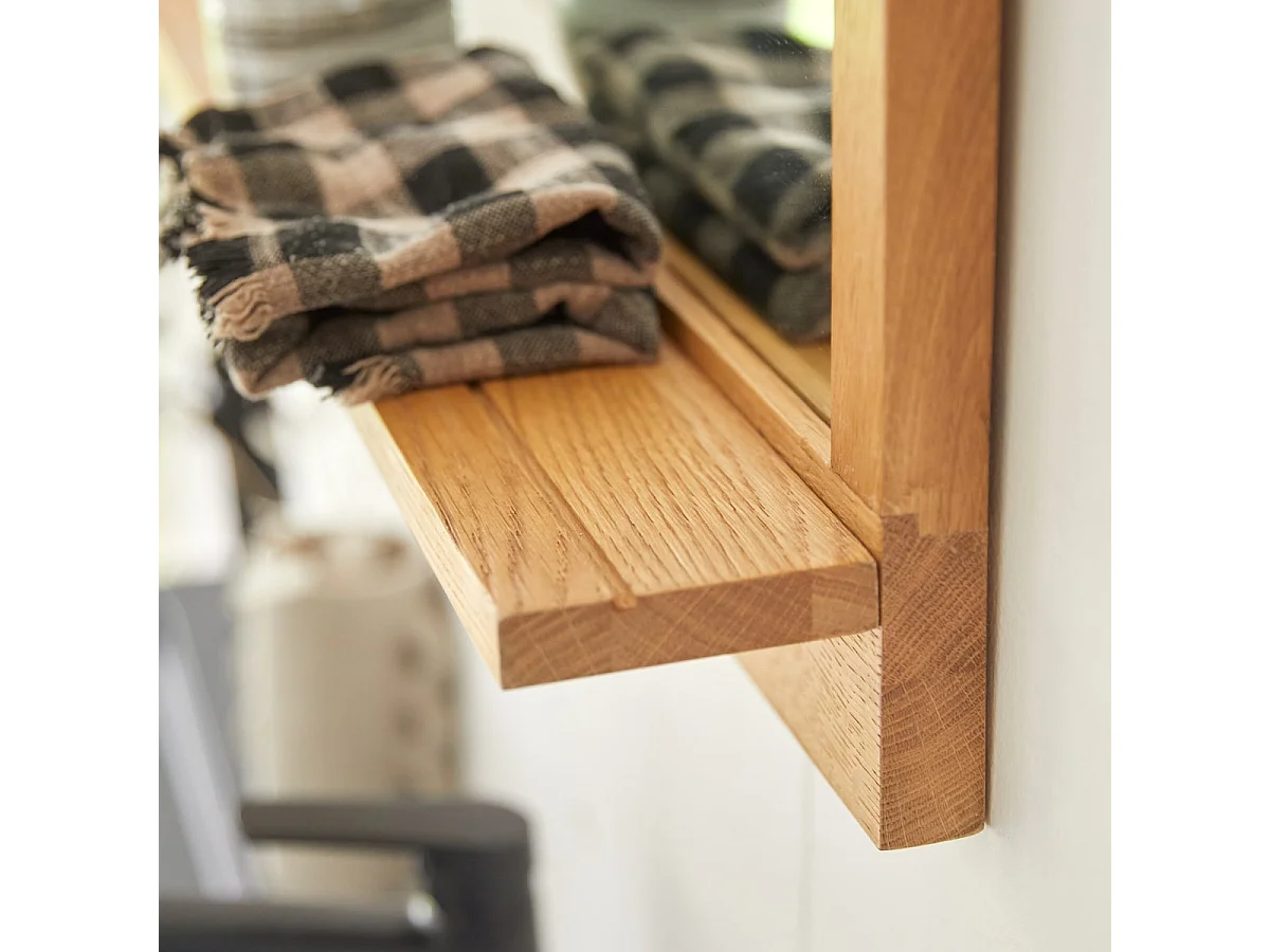 Specchio legno quercia cornice 120x50 cm bagno parete design