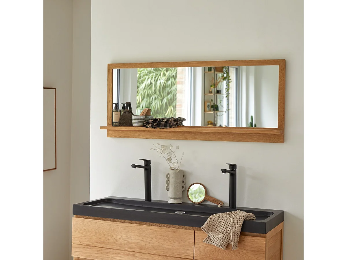 Easy - Mirror in solid oak - 120x50 cm