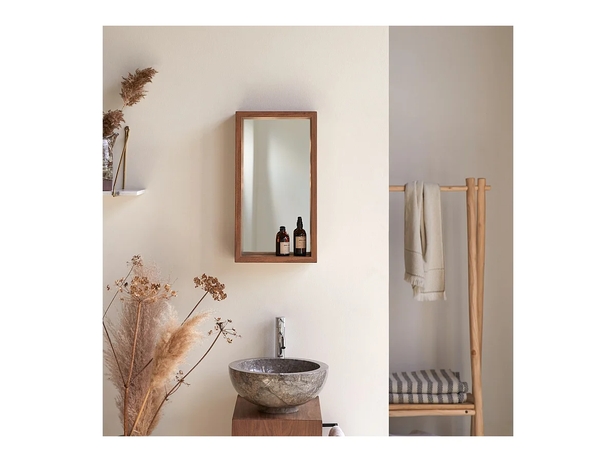 Spiegel Stelle in Nussbaumholz 55x30 cm