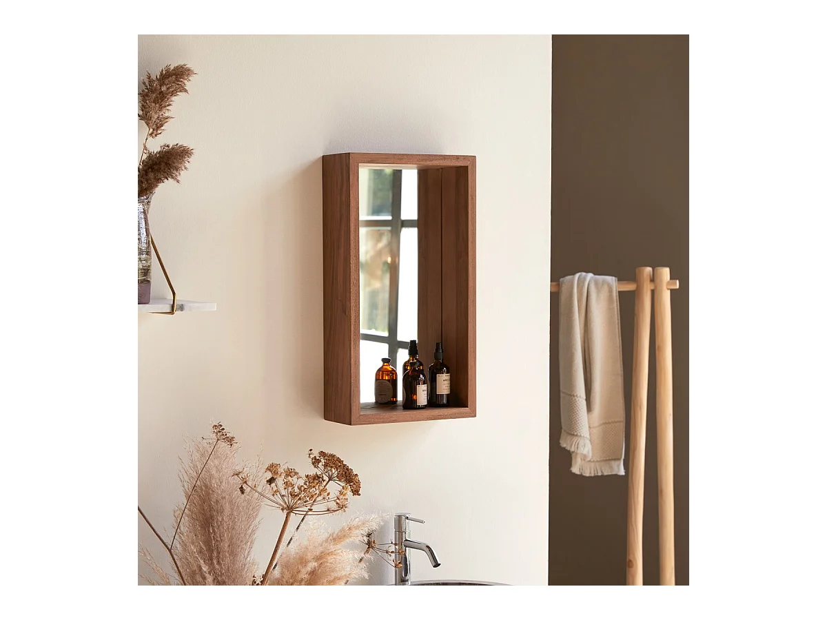 Spiegel Stelle in Nussbaumholz 55x30 cm