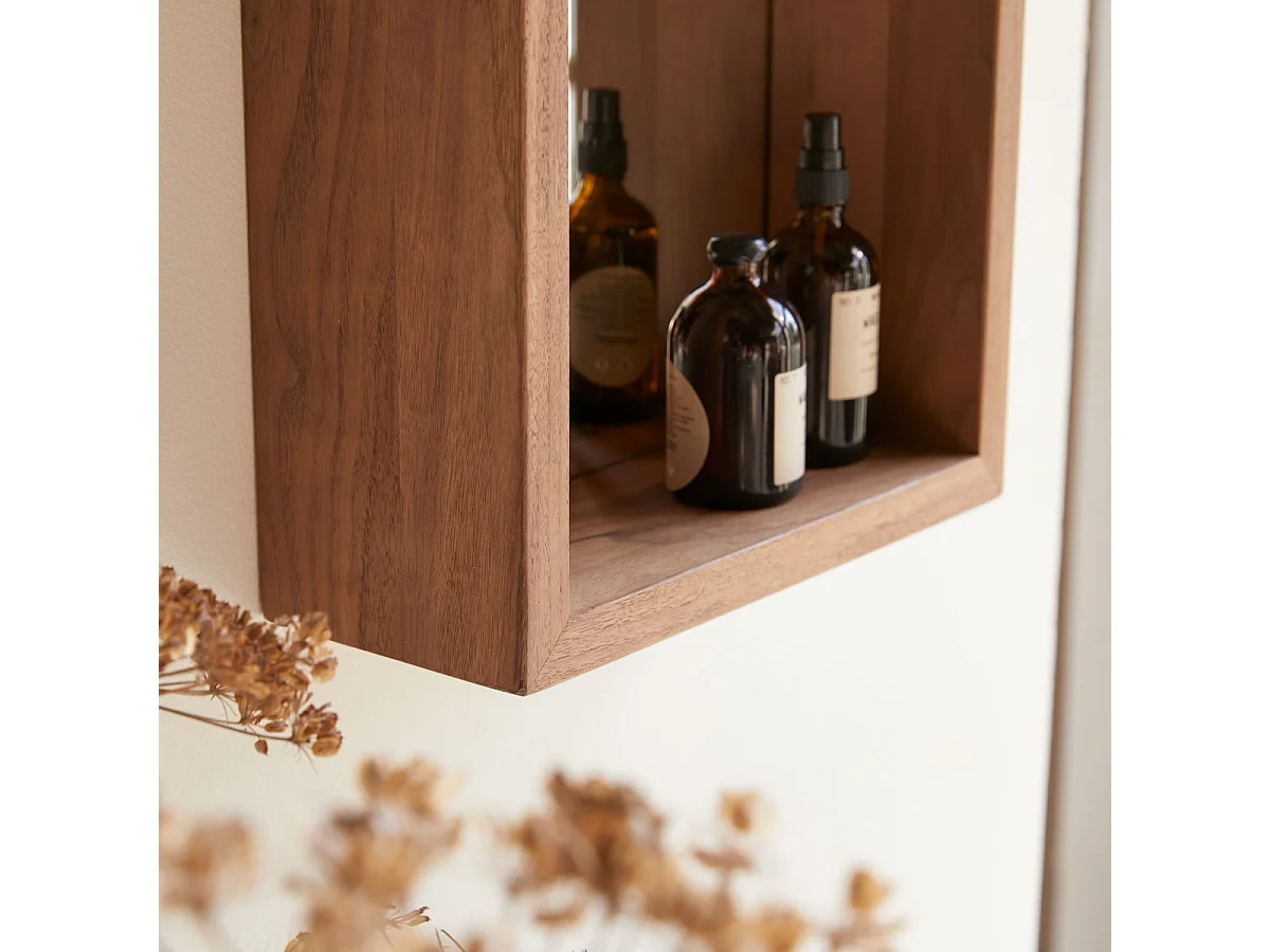Stelle - Solid walnut mirror 55x30 cm