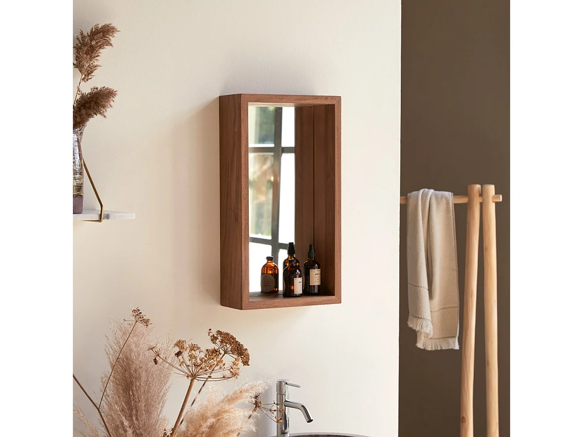 Stelle - Solid walnut mirror 55x30 cm