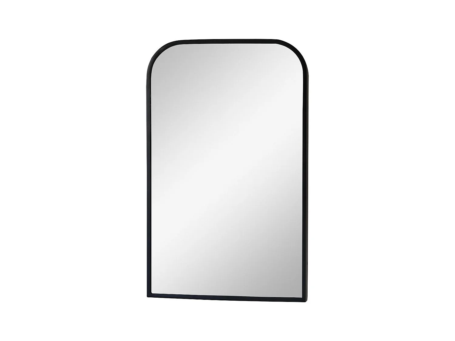 Rechteckiger Spiegel Nordic aus schwarzem Metall 80x50 cm