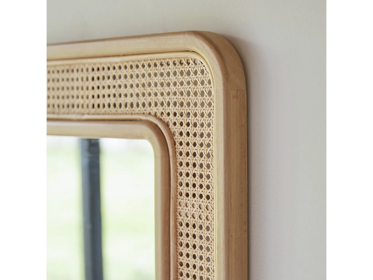 Specchio in legno di teak Côme 90x60