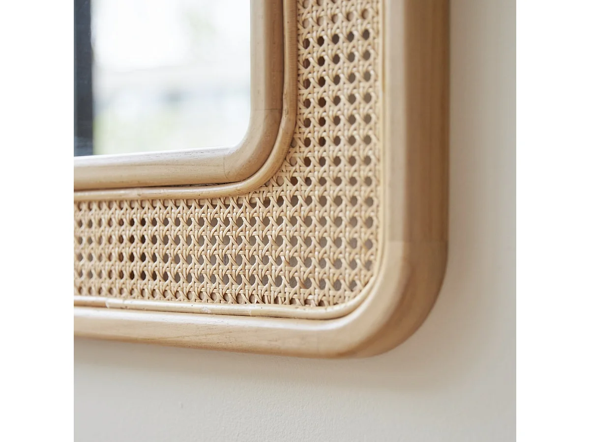 Specchio in legno di teak Côme 90x60