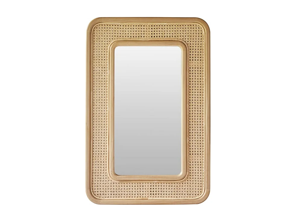 Specchio in legno di teak Côme 90x60