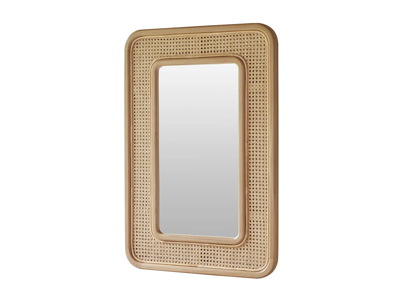 Specchio in legno di teak Côme 90x60