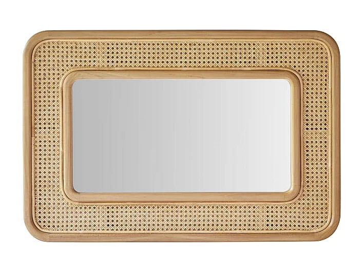 Specchio in legno di teak Côme 90x60