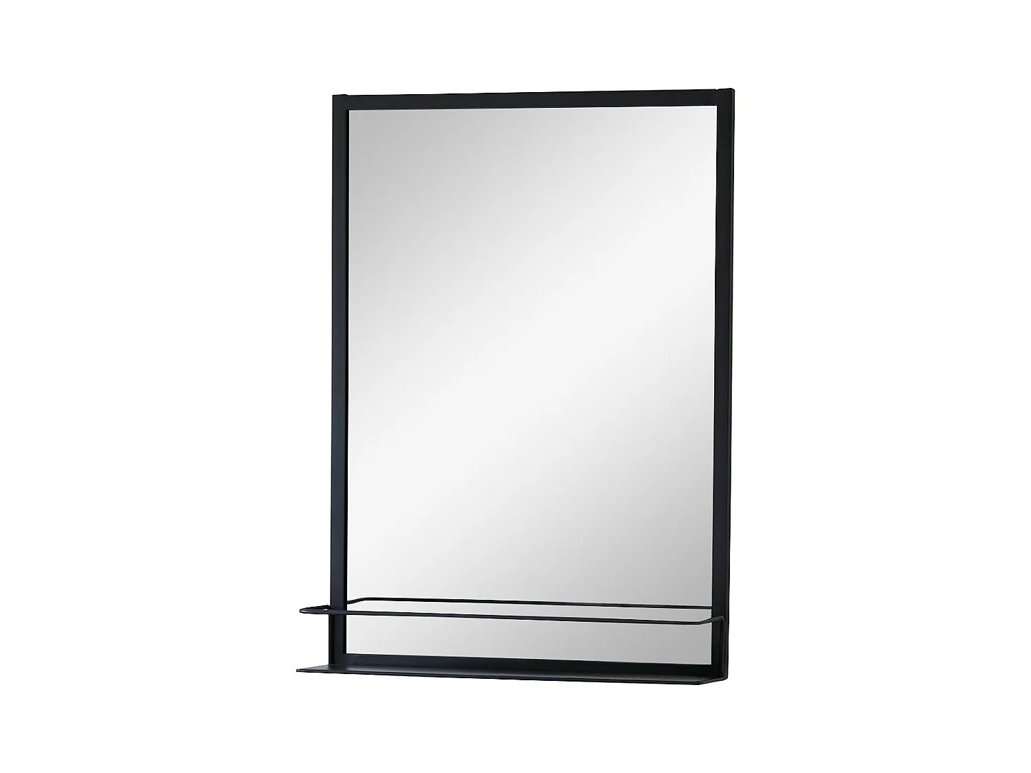 Specchio rettangolare in metallo nero Lison 70x50 cm