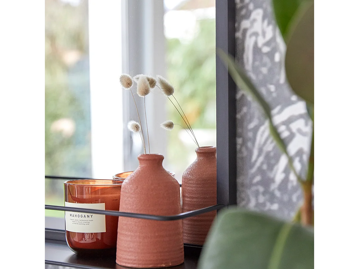 Specchio rettangolare in metallo nero Lison 70x50 cm