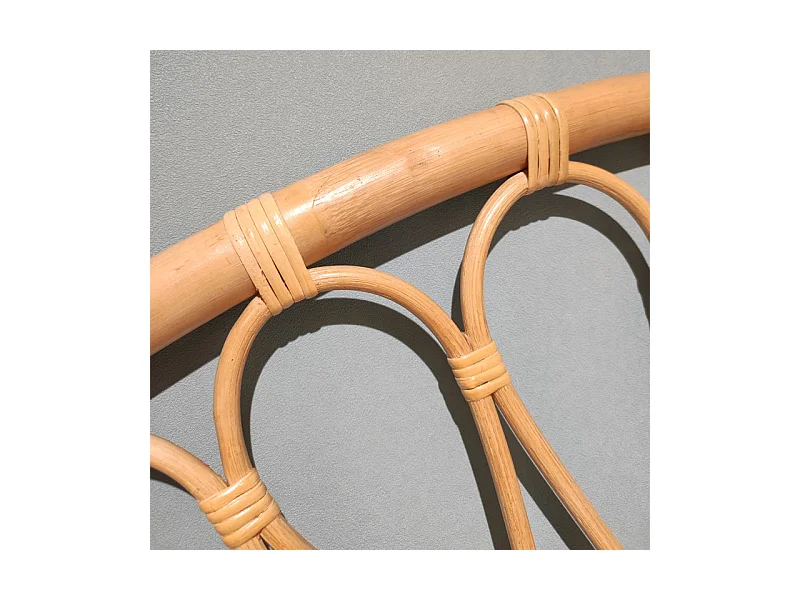 Tête de lit 180 cm ronde en rotin naturel avec cannage - HAZEL