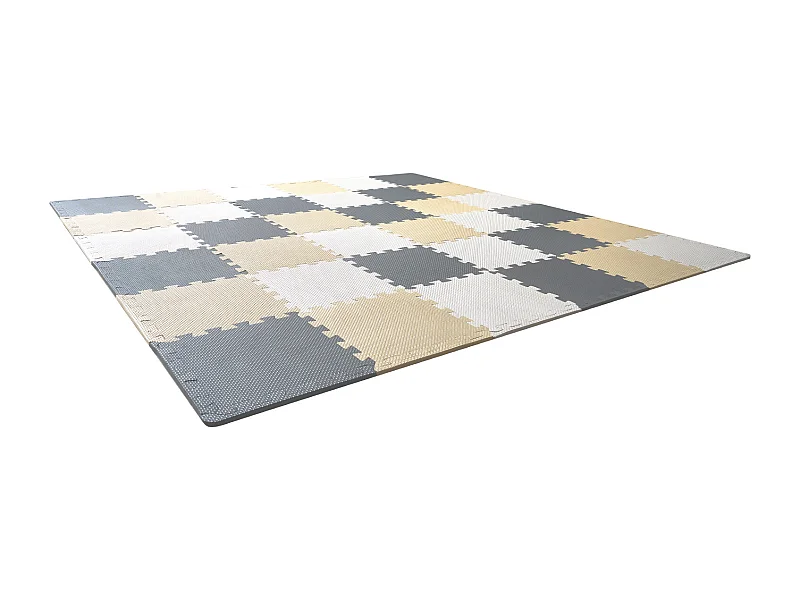 Tapis de Sol à Emboîtement, SucceBuy Tapis de Jeu Puzzle en Mousse pour Enfants, 1 cm, 36 Pièces de Tuiles Souples EVA Emboîtables