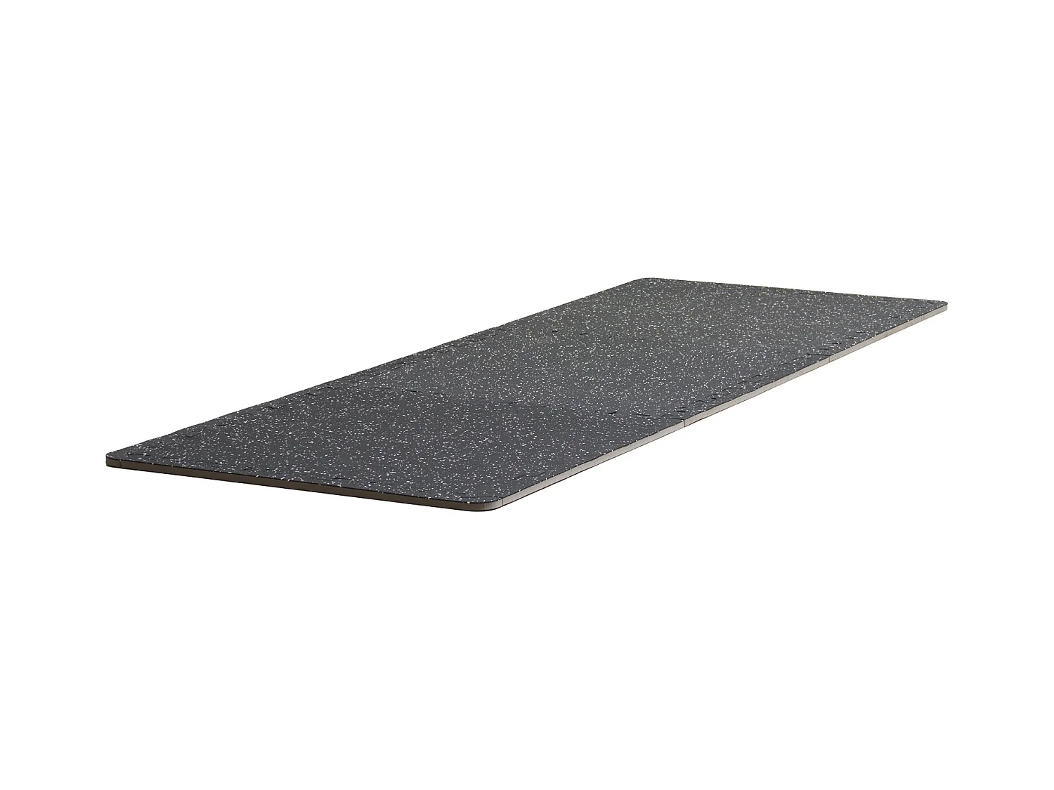 In Elkaar Grijpende Vloermat, SucceBuy 1.4 cm Dikke Sportmat, 12 Tegels, Rubberen Bovenkant, Zwart en Wit