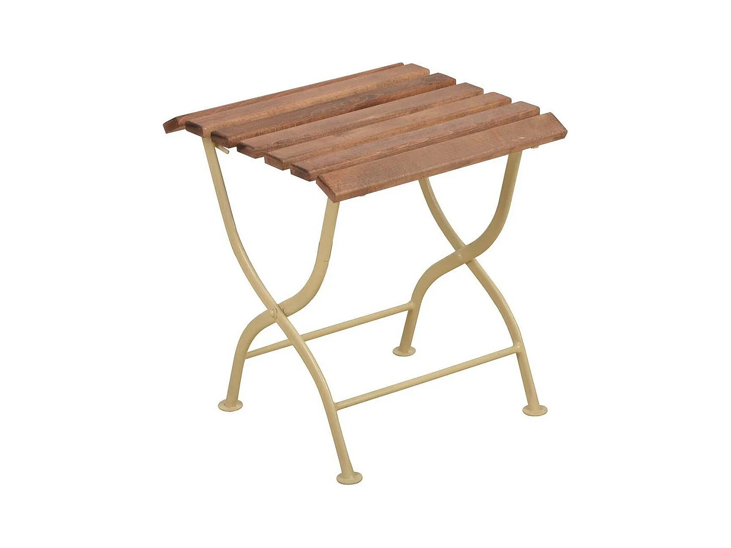 Desserte en bois et métal Crème