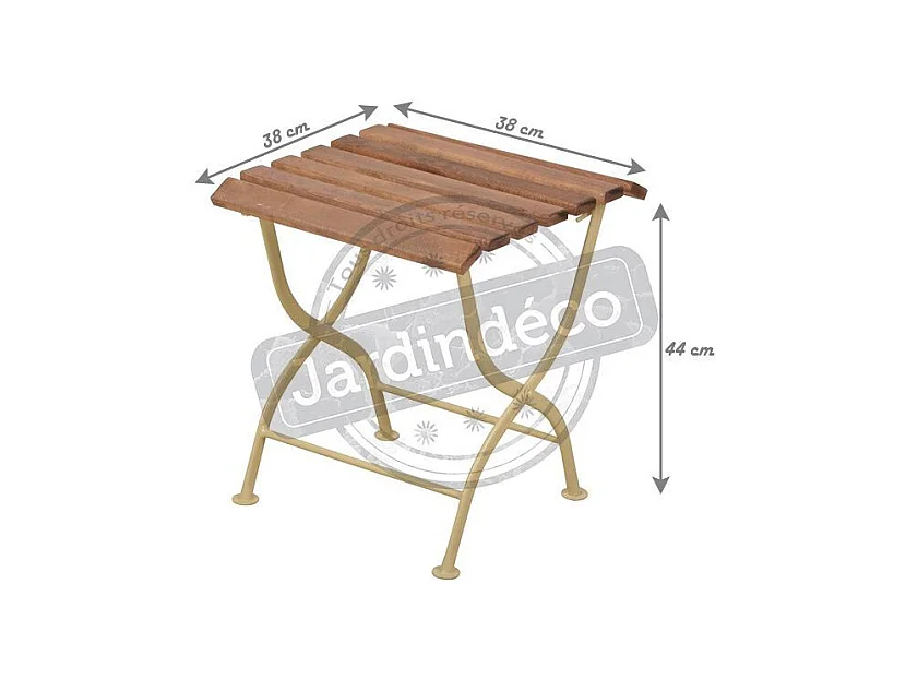 Desserte en bois et métal Crème